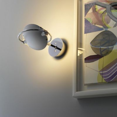 Nobi Wall Light (Two Glass Diffusers/Nickel-Plat) - OPEN BOX