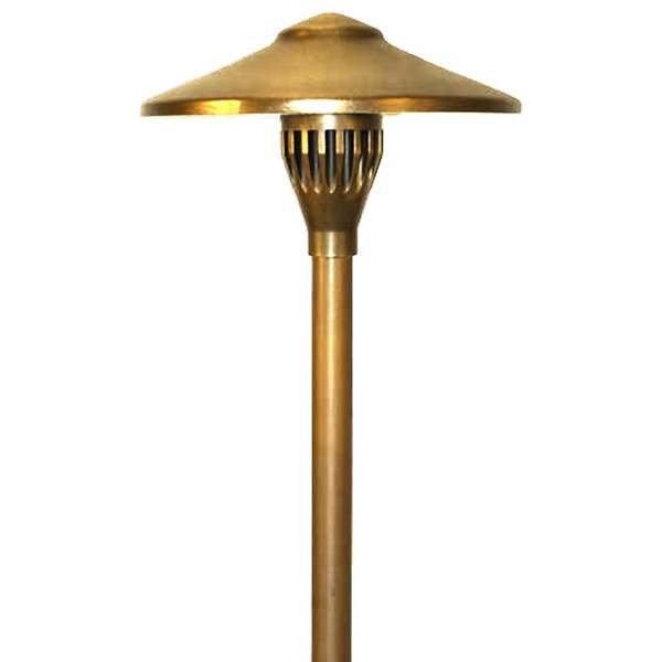 Brass Panel LED China Hat Area Light