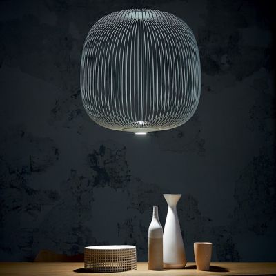 Shown in White finish, Small size, lit