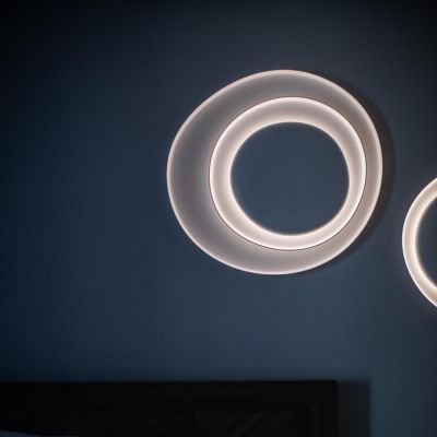 Shown in White finish, lit