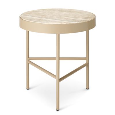 Travertine Side Table