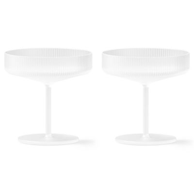 Ripple Champagne Saucers - Set of 2