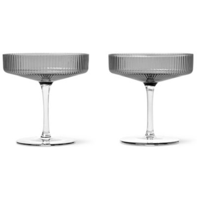 Ripple Champagne Saucers - Set of 2