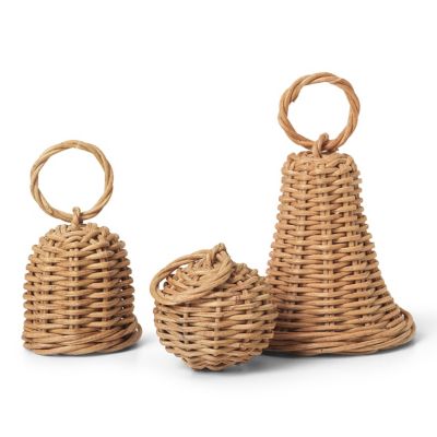 Braided Bell Baubles, Set of 3