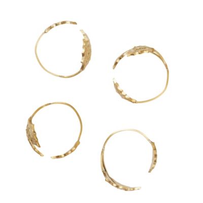 Holly Leaf Napkin Rings, Set of 4