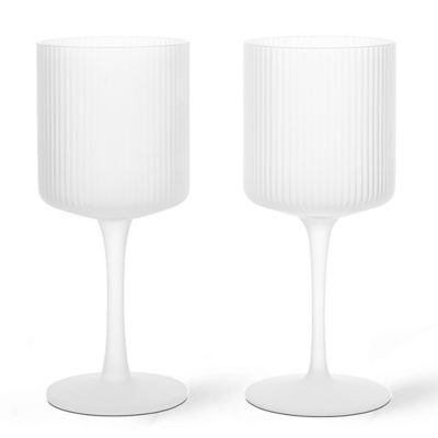 Ripple White Wine Glasses, Set of 2