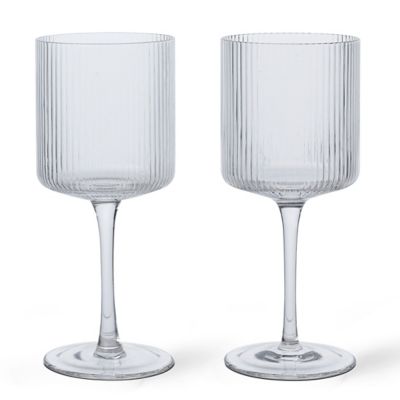 Ripple White Wine Glasses, Set of 2