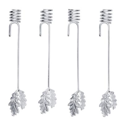 Oak Leaf Christmas Tree Candle Holder, Set of 4