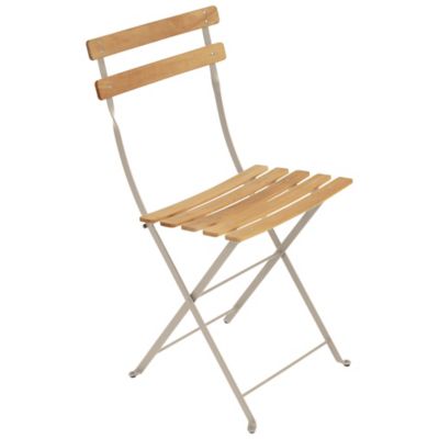 Bistro Folding Naturel Chair - Set of 2