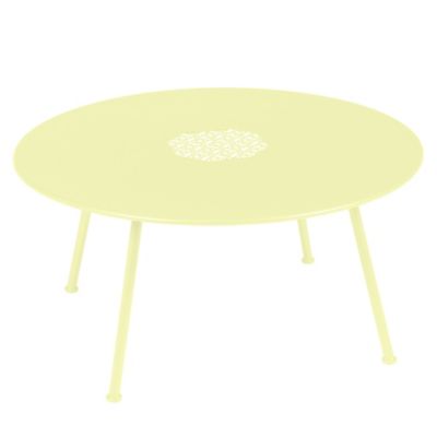 Lorette Perforated Round Low Table