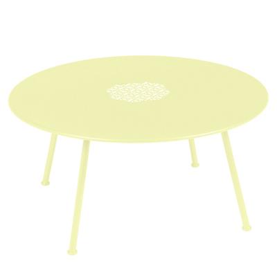 Lorette Perforated Round Low Table
