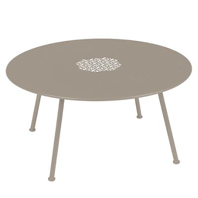 Lorette Perforated Round Low Table