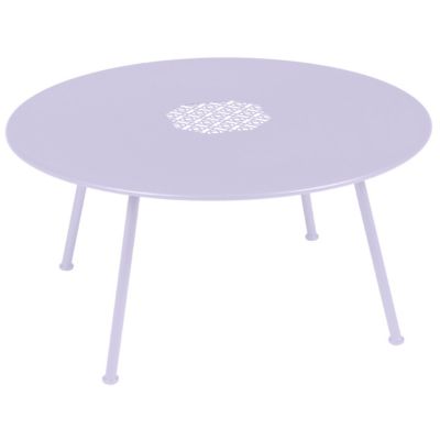 Lorette Perforated Round Low Table