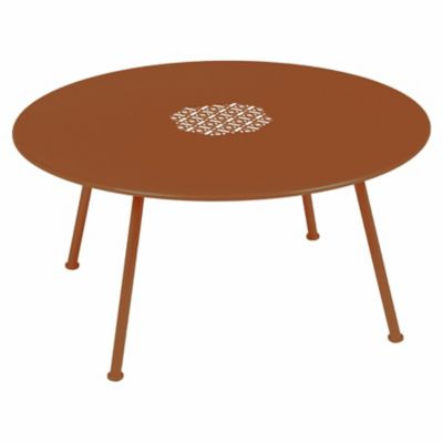 Lorette Perforated Round Low Table