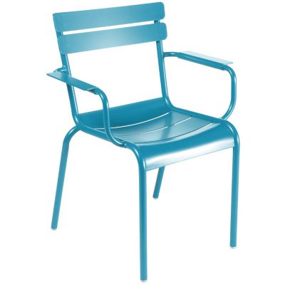 Luxembourg Stacking Armchair (Turquoise Satin) - OPEN BOX
