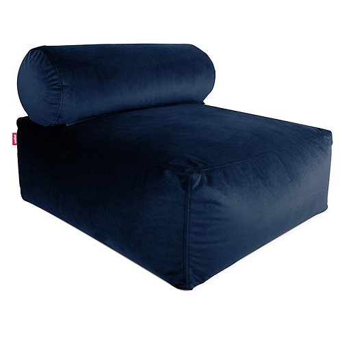 Tsjonge Velvet Lounge Chair (Dark Blue) - OPEN BOX RETURN