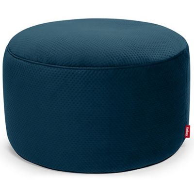 Point Large Recycled Royal Velvet Pouf