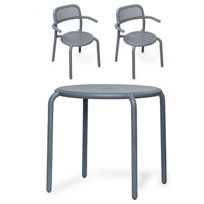 Toni Bistreau Outdoor Dining Table Set with Armchairs