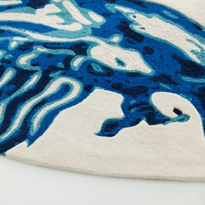 Blue China Rug by Gan Rugs at