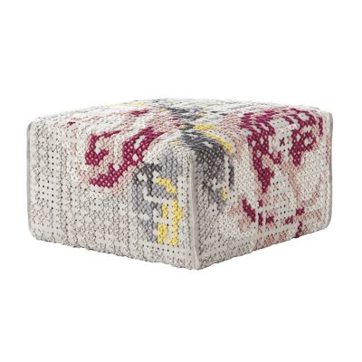 Flowers Square Pouf