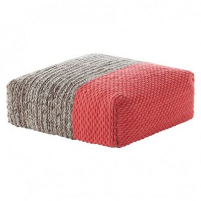 Mangas Square Plait Pouf