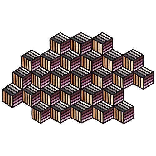 Kilim Parquet Hexagon Rug (6 Ft. 2 In. X 10 Ft.) - OPEN BOX