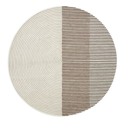 Gan Rugs Round Mirage Area Rug - Color: Nude - 100201