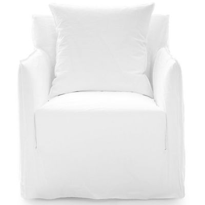 Ghost 05 Upholstered Armchair (White) - OPEN BOX
