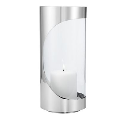 Chrome Contours Hurricane Candleholder