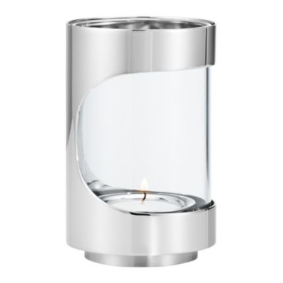 Chrome Contours Tealight Candleholder