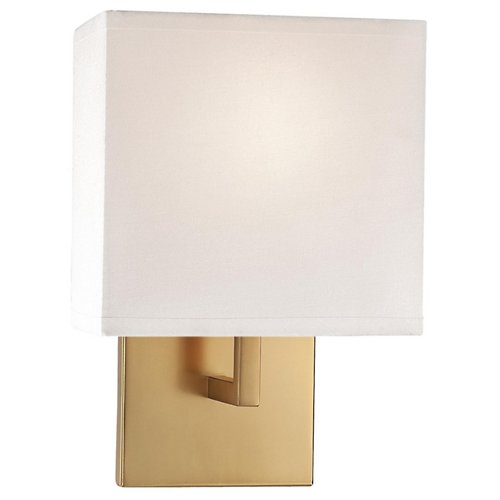 Fabric Wall Sconce (Honey Gold w/ Off White)-OPEN BOX RETURN