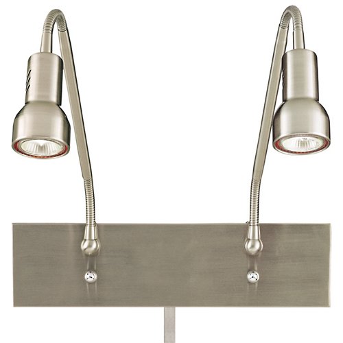 Save Your Marriage 2 Light Task Wall Lamp (Nickel)-OPEN BOX