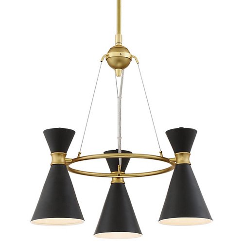 Conic Chandelier by George (Honey Gold/3) - OPEN BOX RETURN