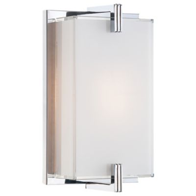 Cubism P5210 Wall Sconce (Chrome/Mitered w/ White)-OPEN BOX