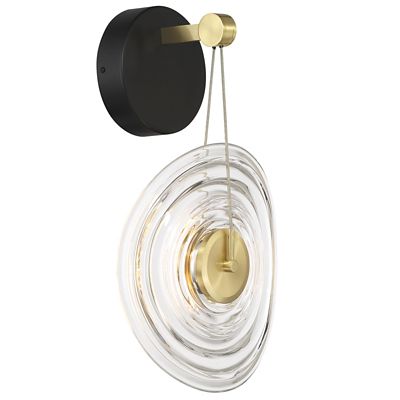 Topknot LED Wall Sconce (Coal with Brushed Gold) - OPEN BOX