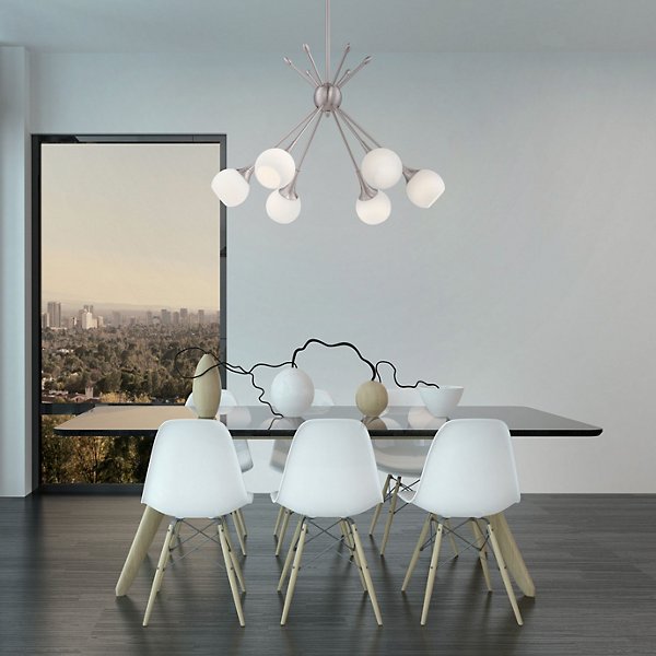 Pontil 6 Light Chandelier By George, George Kovacs Conic Chandelier