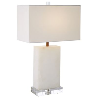 Alabaster Rectangular Table Lamp