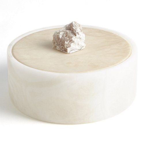 Alabaster Box with Rock Rinial