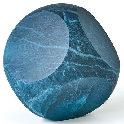 Square Alabaster Object (Blue) - OPEN BOX