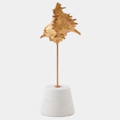 Shells on Marble Miter Sculpture