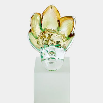 Royal Portrait Leaf Crown Sculpture