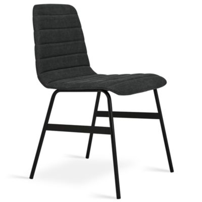 LOUIS modern black upholstered glamour New York-style steel chair 49x55x95