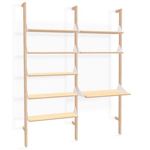 Branch Shelving Unit with Desk