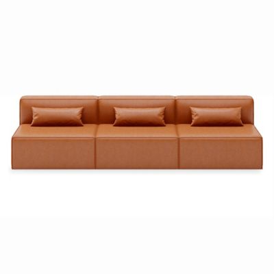 Mix Modular Vegan Leather 3 Piece Armless Sofa