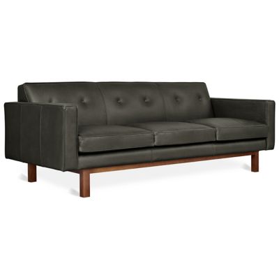 Embassy Upholstered Sofa with Walnut Legs