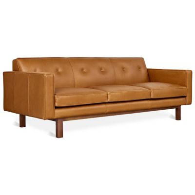 Embassy Upholstered Sofa with Walnut Legs