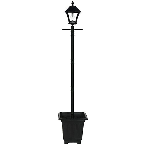 Baytown Solar Outdoor Post Light with Planter
