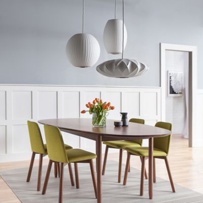 Saucer Criss Cross Bubble Pendant shown with Nelson Bubble Lamps collection