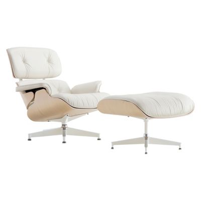 Leonardoda Beoordeling club Eames Lounge Chair with Ottoman - White Ash by Herman Miller at Lumens.com