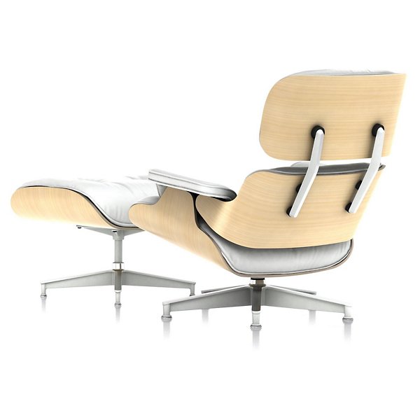 Eames Lounge Chair with Ottoman - White Ash